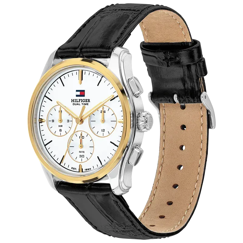 Tommy Hilfiger Ø38mm 5ATM sort/hvit