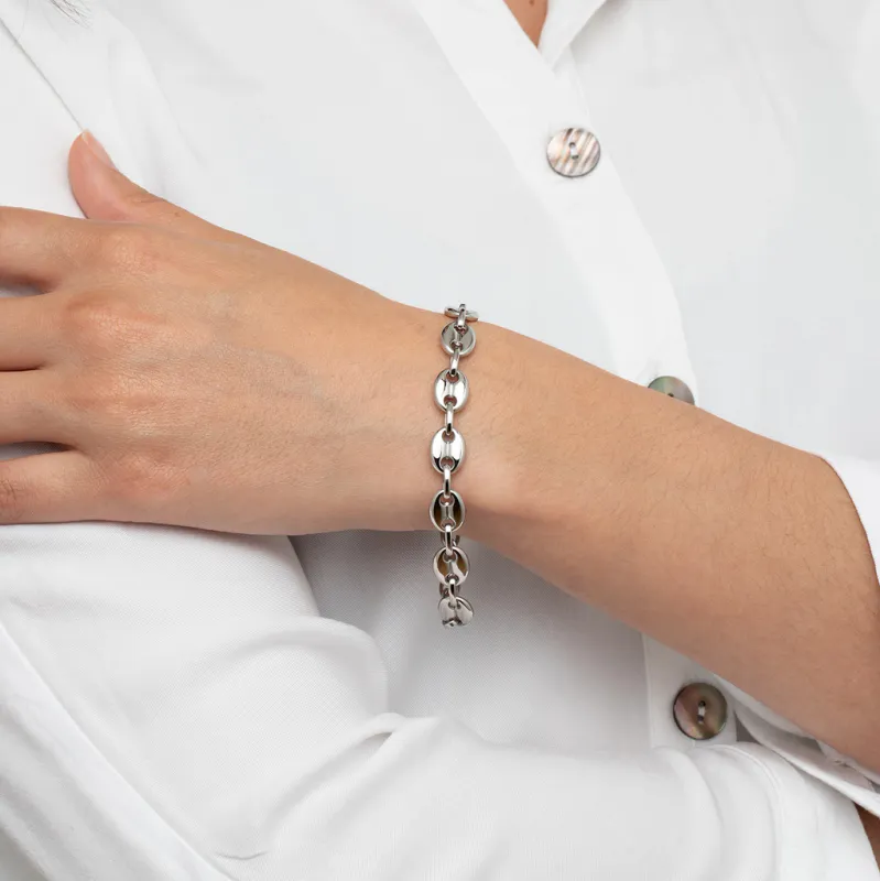 Lotus Style, armbånd i stål (bredde 9 mm, lengde 20,5 cm) 