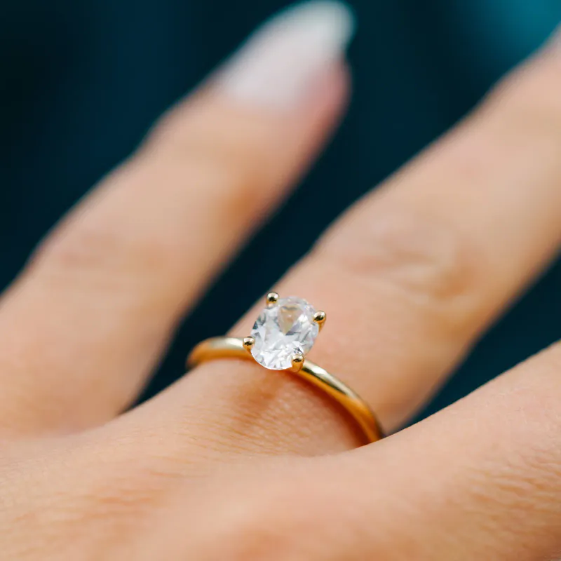 Ring EMPRESS 585 gull med LAB grown diamant 1,25ct VS1
