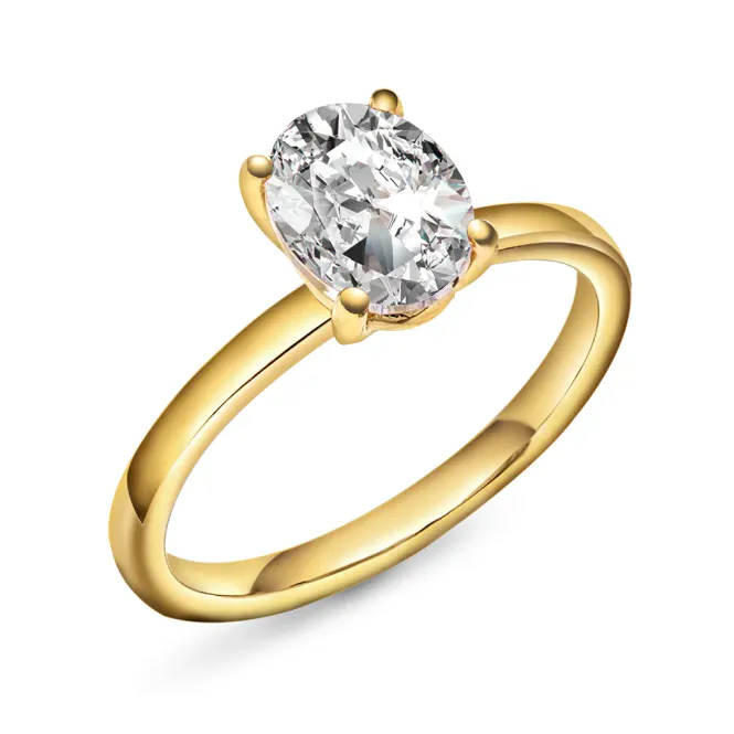 Hovedbilde Ring EMPRESS 585 gull med LAB grown diamant ...
