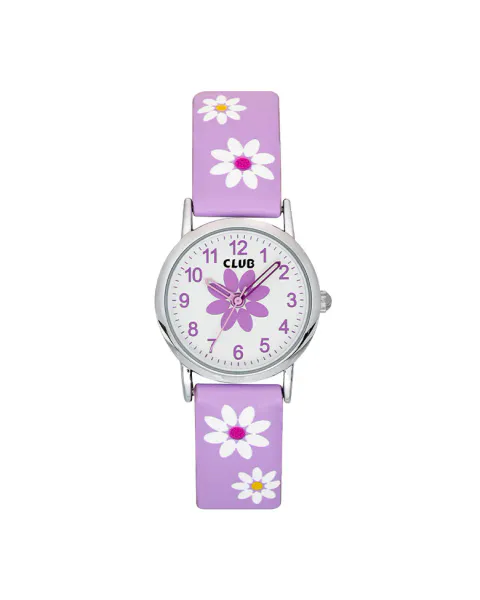 Hovedbilde Barneur Analog Lilla / Blomst 26,5mm