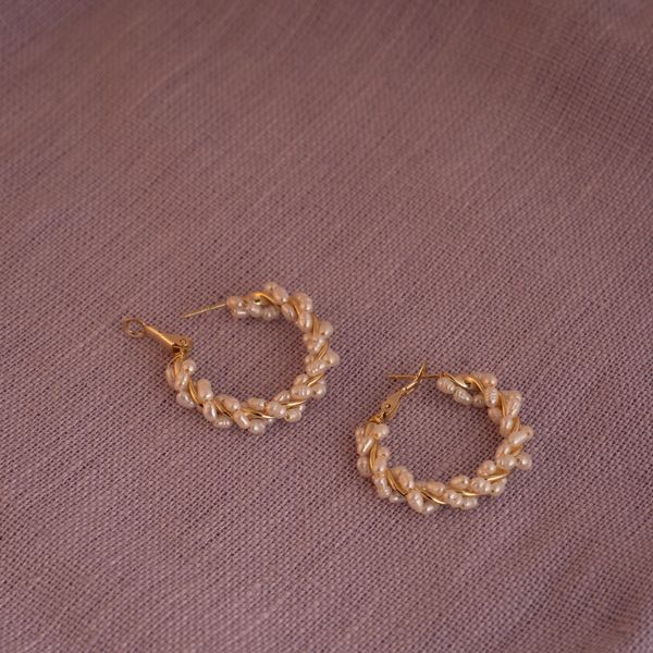 Hovedbilde Sandra Lyng 'Perledrøm' øreringer i sølv med ...