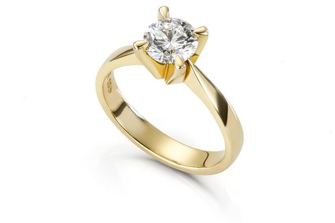 Hovedbilde Ring MAUD 585 gull med LAB grown diamant 1,00ct  ...