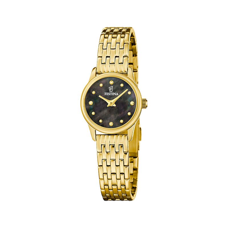 Festina, sort perlemorskive - 5 ATM, Ø23mm 
