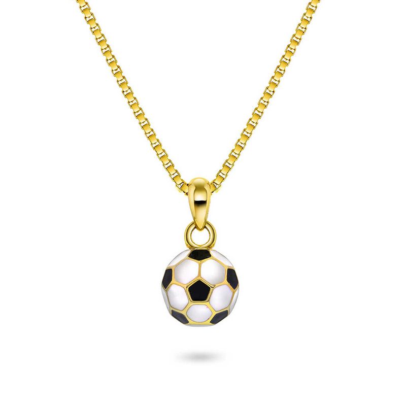 Smykke i sølv- fotball inkl.kjede 38 cm