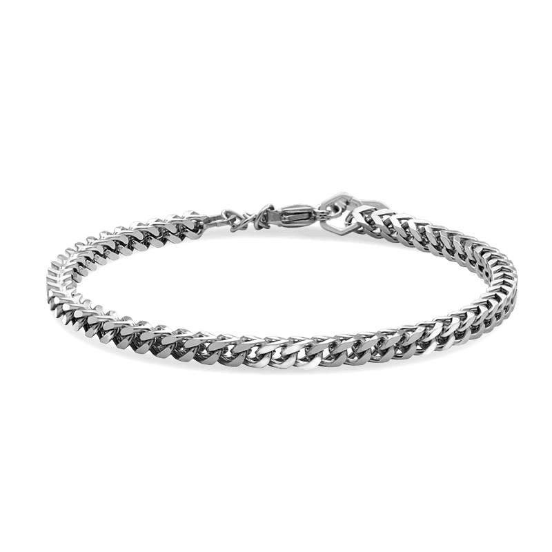 Rochet armbånd- 20,5cm. Polert stål. Regulerbart