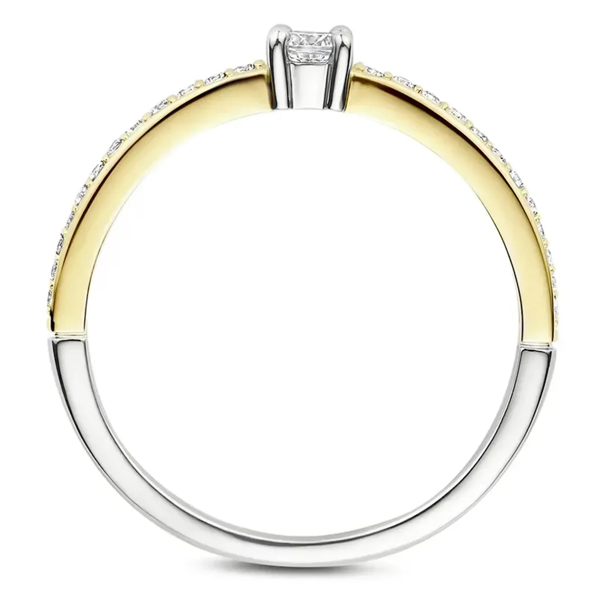 Ti Sento ring- tofarget med zirkonia