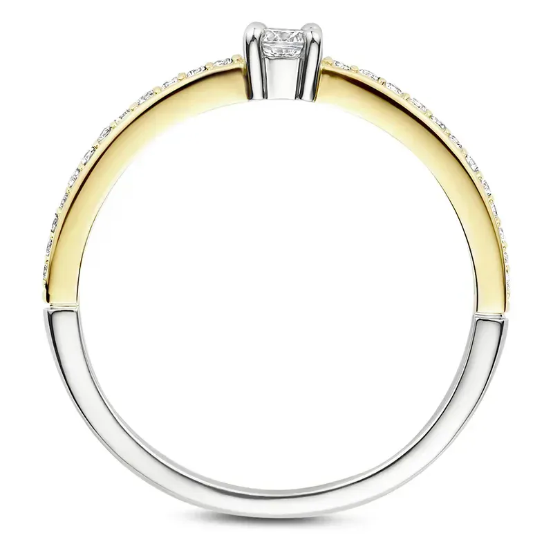 Ti Sento ring- tofarget med zirkonia