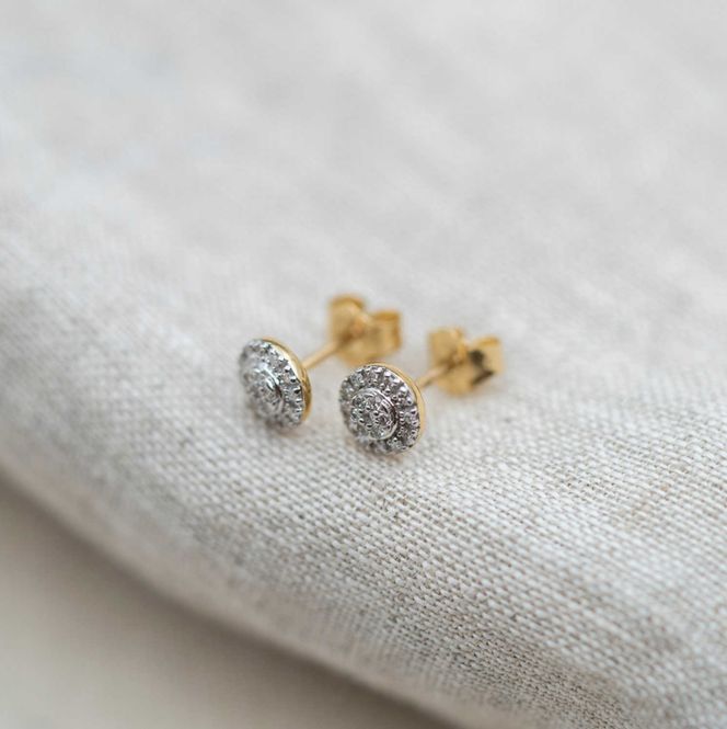 Hovedbilde Ørepynt i 585 gult gull og diamanter- 0,12ct WSI