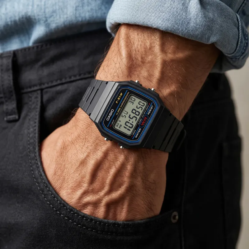 Casio Timeless 33mm 3ATM F-91W-1YEG
