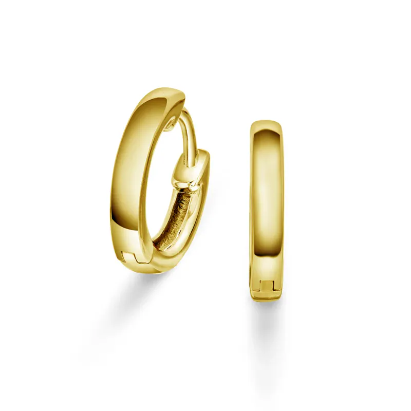 Pan Jewelry øreringer i forgylt sølv 12mm