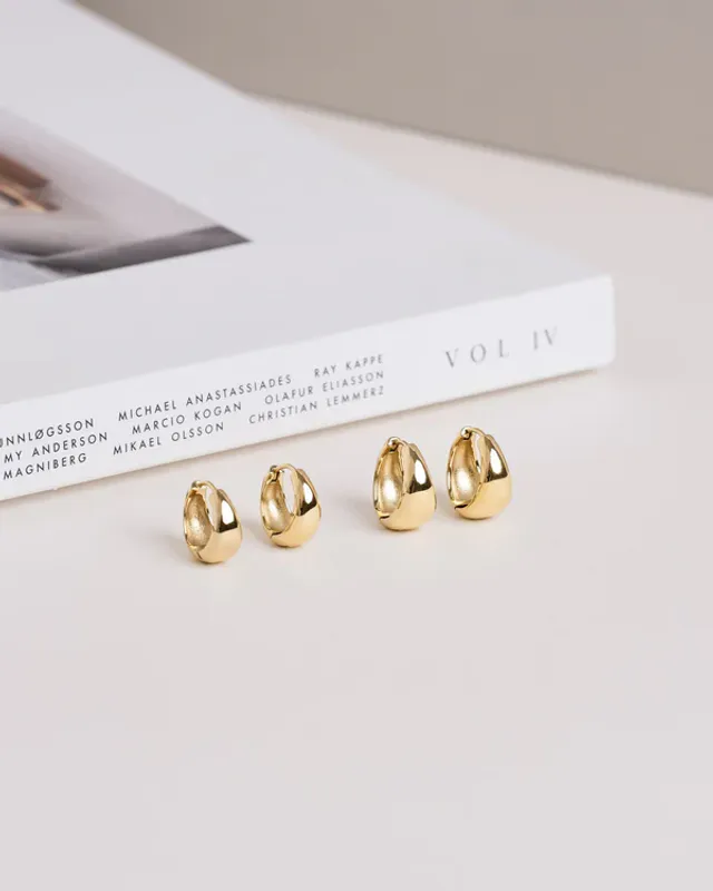Mockberg Ørepynt - Bold Hoops Gold (Medium) MO145