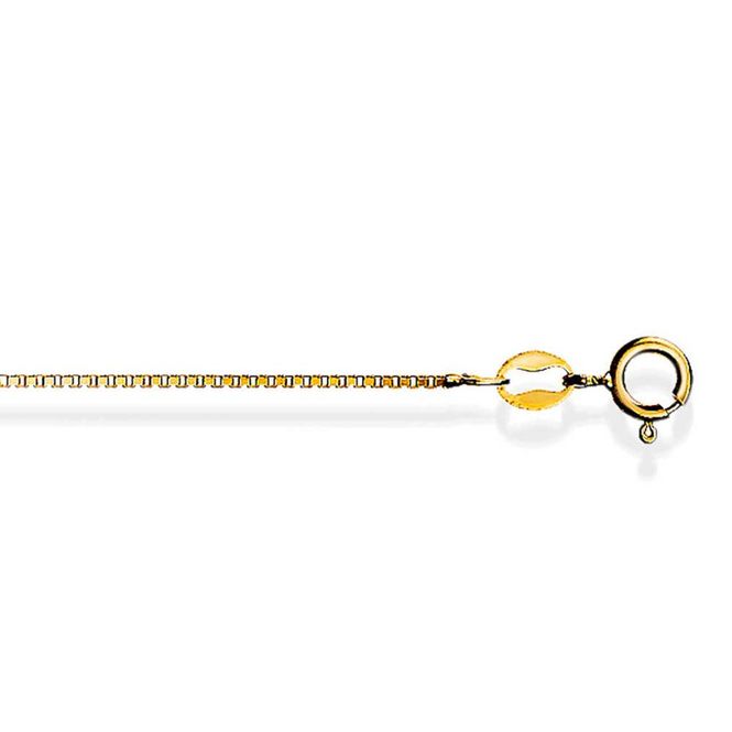 Hovedbilde Veneziansk kjede, 40cm, 1mm, i forgylt sølv