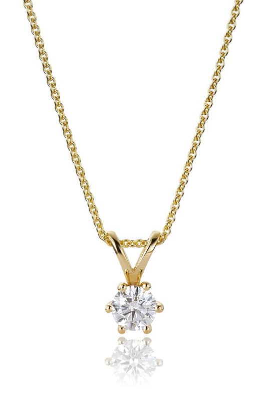 Halskjede 585 gull med LAB grown diamant 1,50ct VS1