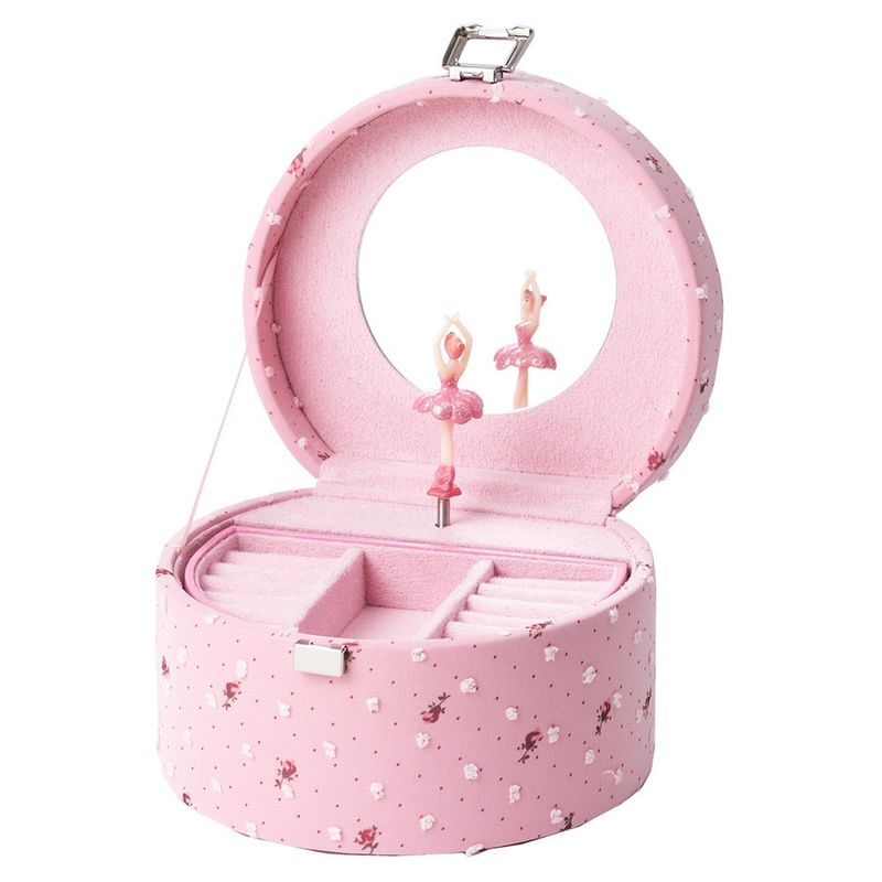 Barnesmykkeskrin med musikk og ballerina, rosa