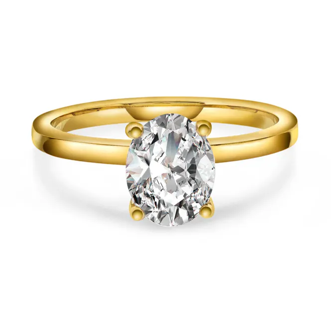 Hovedbilde Ring EMPRESS 585 gull med LAB grown diamant ...