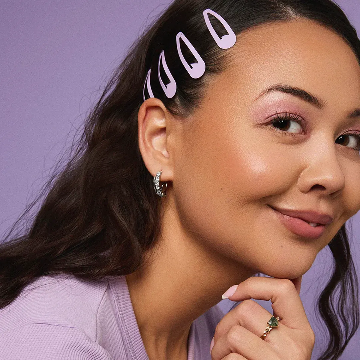 LANA øredobber i rhodinert sølv med cz