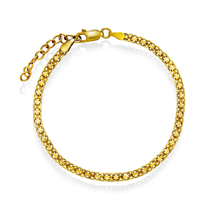 Hovedbilde Bismark armbånd i 925 forgylt sølv 3 mm, 19 cm