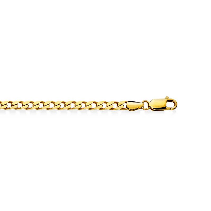 Halskjede i forgylt sølv- unisex- 4,3mm 50cm 