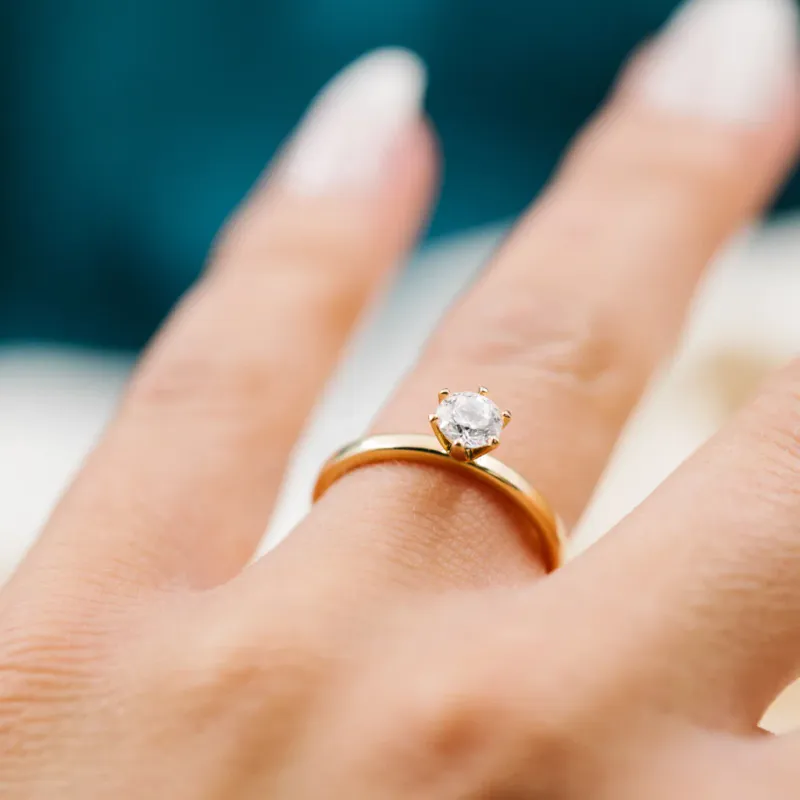Ring CONTESSA 585 gull med LAB grown diamant 0,50ct VS1