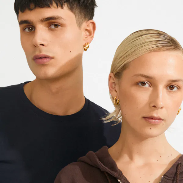 Hovedbilde PILGRIM DARBY øredobber, gullbelagt, 2-i-1- sett, ...