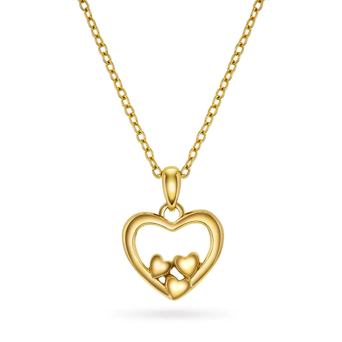Smykke i forgylt sølv- hjerte