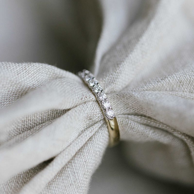 Ring i 585 gult gull med diamanter 0,50 WSI