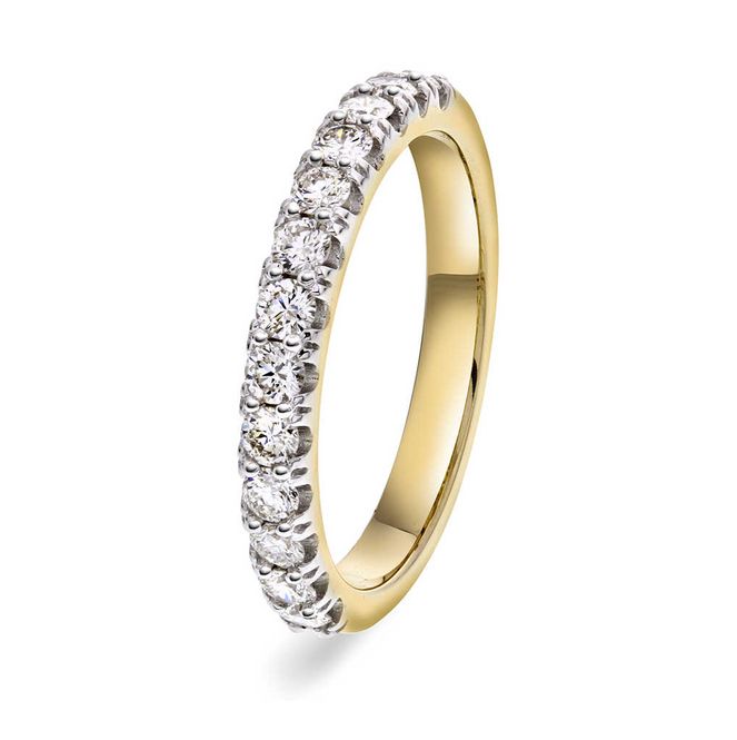 Hovedbilde Ring i 585 gult gull med diamanter 0,50 WSI